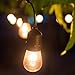 EAGWELL Outdoor Commercial String Lights, 24 Feet Heavy Duty Weatherproof Vintage Patio Lights - 12 Hanging Sockets with 14 Bulbs UL Certification Backyard Lighting Perfect Patio Garden or Party