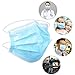100 Pack Disposable Head Hanging Loops Masks, Double Head Loops 3 Ply Surgical Face Masks, Dust Filtration Protection Masks(Blue)