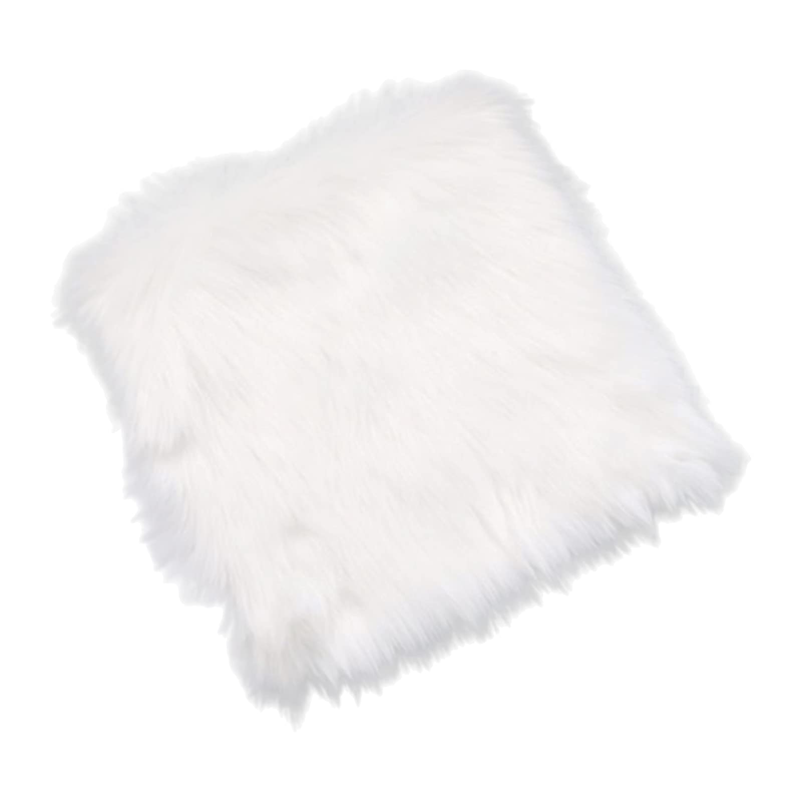 SM SunniMix Washable Nail Mat Soft Fur Background Photo Tool Table Mat Manicure Practice Cushion, White