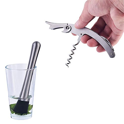 Ljf 9 Stücke Edelstahl Boston Cocktail Mixer Shaker Set Premium Geschenk Bar Bartender Kit Drink Mixing Tool – Bild 7