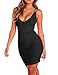 Mokoru Women's Sexy Spaghetti Strap Backless Sleeveless Bodycon Club Mini Dress, Small, Black