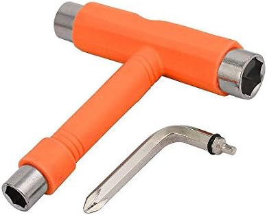 All-In-One Skateboard T Tools - Longboard Tool Hardware W/ Allen &amp; Philips Head Wrench, for Tightening Trucks, Wheels and Bearings