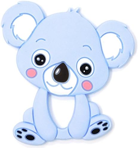 Rozzy Baby Cute Teething toy - 100% Food Grade Silicone - BPA Free - Soothes Sore Infant and Toddler Gums (Blue Koala)
