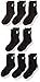 Under Armour Boys Charged Cotton 2.0 Crew Socks (8 Pack), Large, Black