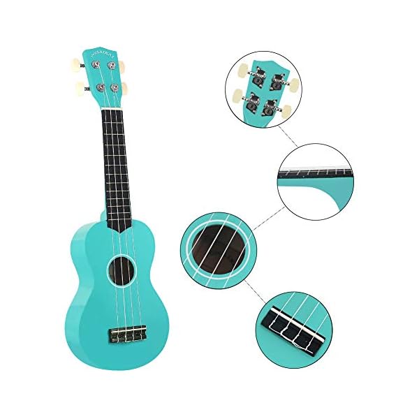 POMAIKAI Soprano Ukulele for Beginners, Guitar 21 Inch Ukelele Instrument for Adults Wood Guitar Small Hawaiian Ukalalee… - Image 5