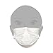 Pack of 100 Disposable Face Masks - Medical Paper Masks, Dental Mouth Masks - Great for People with Allergies and The Flu, Face and Nose Cover - White, 6.9 x 3.7 Inches