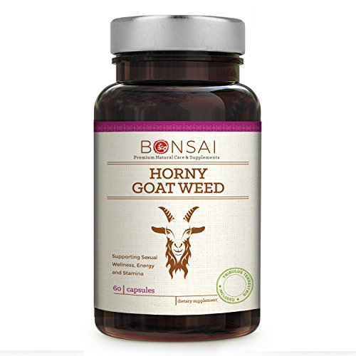 Premium Horny Goat Weed Complex with Tribulus & Panax for All Natural Libido Enhancer, 1000mg Epimedium (60 Capsules) - Bonsai Naturals