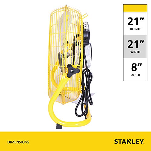 Stanley 16 Inch Industrial High Velocity Floor Fan Use for Shop, Garage or Warehouse, All