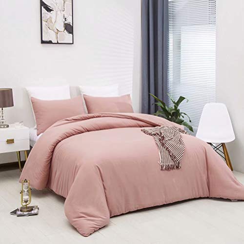 Cottonight Pink Comforter Set Queen Blush Pink Bedding Comforter Set