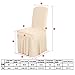 Anself Ruffled Stretchable Washable Dining Chair Cover Spandex Seats Slipcover for Wedding Party/Hotel (Champagne)