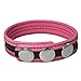 3-Snap Adjustable Leather Erection Ring - Pink