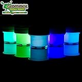 Glominex AT955 Ultra Glow in the Dark Paint - Assorted Colors (1/2 Fluid Ounces) - 5ct