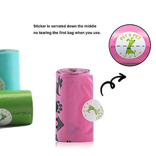 PET N PET Unscented Dog Poop Bag 720 Counts Rainbow Muliti Color Dog