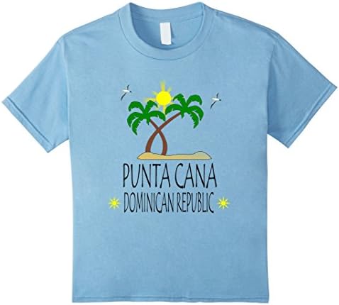 Kids Punta Cana Dominican Republic Vacation Souviner T-shirt 12 Baby Blue
