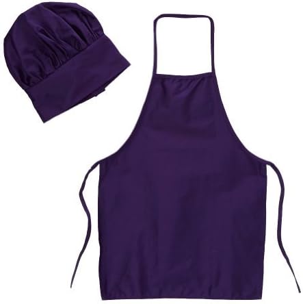 Child Purple Chef Apron &amp; Hat Small