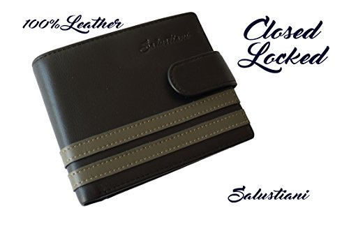 Genuine leather wallet Minimalist rfid blocking