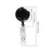 LGEGE 20Pcs NEW Black Keys-ids-badges ID Badge Key Card Name Tag Holders（Retractable Reel）with Belt Clip