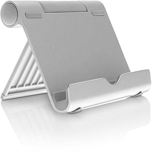 iGadgitz Multi-Angle Aluminium Adjustable Portable Tablet & Smartphone Folding Holder Stand (iPhones, iPad, Motorola Moto, Samsung Galaxy, Sony Xperia, HTC One, Google Nexus, Nokia Lumia, Acer Iconia, Sony Xperia Tablets, Galaxy Tab, Kobo eReaders, etc)
