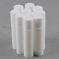 50 White Empty Lip Balm Tubes Containers