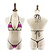 SHERRYLO Extreme Sexy Black Pink Mini G-String Bikini Micro Bikini Set,Free Size,Pink