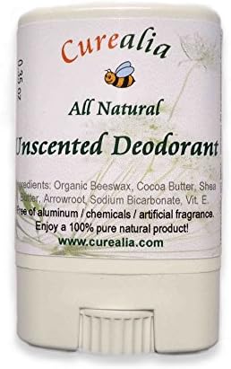 Natural Deodorant Unscented, Mini, Travel Size - No Aluminum, No Chemicals
