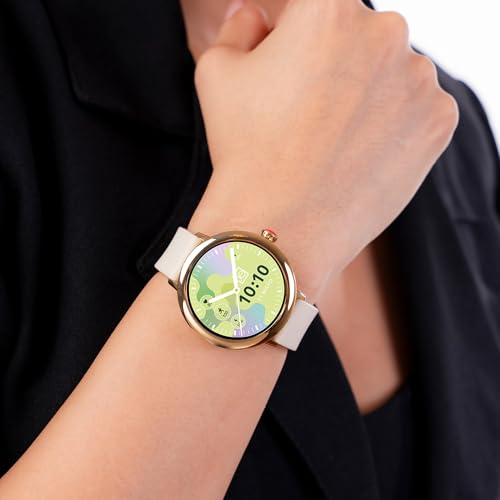 Clōe Pulse Smartwatch para Mujer con Llamadas Bluetooth, Pantalla AMOLED, IA Integrada, Monitoreo de Salud, Más de 100 Deportes, Notificaciones Inteligentes, IP68 y Correa de Silicón