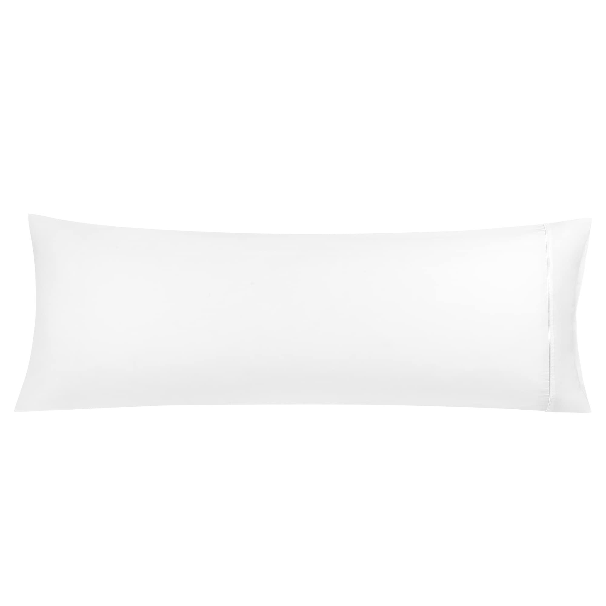 PiccoCasa Super Soft Cotton Bolster Pillow Cover for Full Body Pillow, 1 Case with Zipper Closure for Adults 20"x54"/ 4.6ft White