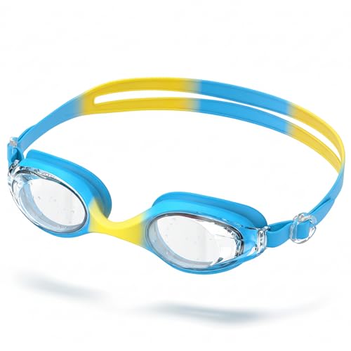 Seaflar Kids HD Anti-Fog Swimming Goggles: UV Protection | One-Piece Elastic Band | Silicone Gasket | Unisex (3-14 Years)
