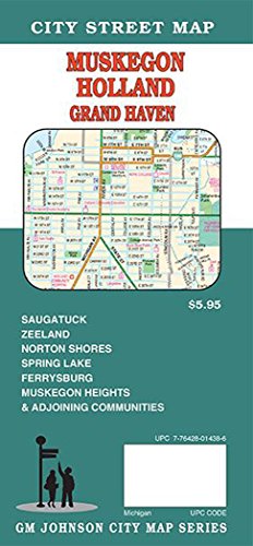 Muskegon / Holland / Grand Haven / Saugatuck, Michigan Street Map by GM Johnson