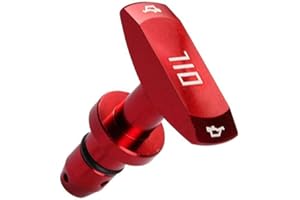 ihreesy Oil Dipstick Handle,Aluminum Alloy Engine Dipstick Tool Car Oil Dipstick Pull Handle Replacement Fit for1999-2011Mustang GT V8 GT500,Red