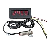DIGITEN 4 Digital LED Tachometer RPM Speed Meter+Hall Proximity Switch Sensor NPN Red