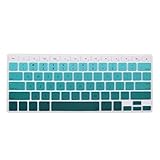 Case Star ® Fade-in Gradient Pattern High Quality Silicone Keyboard Cover Skin for MacBook 13-Inch Unibody / Macbook Pro 13, 15, 17-Inch and Apple Wireless Keyboard (Fade-In Aqua Blue)