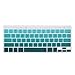 Case Star ® Fade-in Gradient Pattern High Quality Silicone Keyboard Cover Skin for MacBook 13-Inch Unibody / Macbook Pro 13, 15, 17-Inch and Apple Wireless Keyboard (Fade-In Aqua Blue)