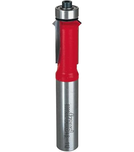 Yonico 5-Piece Template Router Bit Set - 1/4" Shank Carbide Bits For Pattern Routing & Duplication (14525q)