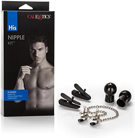 California Exotic Novelties His Nipple 3-Piece Set, Black, Black,nickel - Image 3