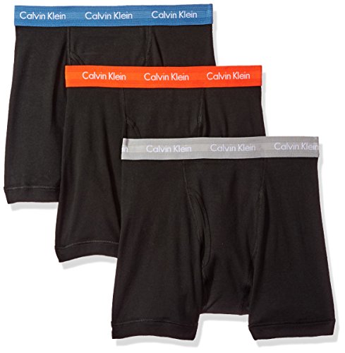 Calvin Klein Men's Underwear Cotton Classics Boxer Briefs (Pack of 3), Oriole/Stony/Lakefront, Medium