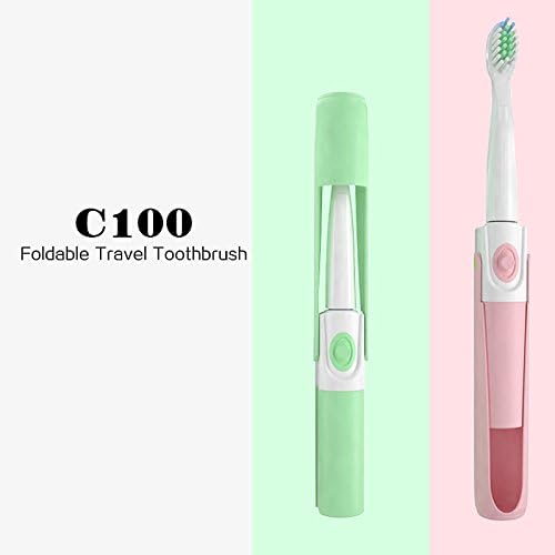 BGVIP C100 Electric Toothbrush Men & Women Toothbrush Home & Outdoor Travel Use Replaceable Battery Toothbrush (green)