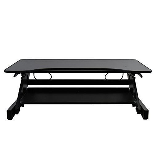 Ergonomia Height Adjustable Standing Sit to Stand Desk Riser, Black