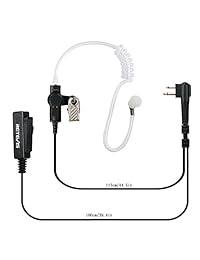 Retevis Covert Acoustic Bodyguard FBI Tube   Auricular de 2 pines MIC PTT para dispositivos de radio bidireccionales Motorola GP88 300 2000 CT150 P040 pro1150 SP10 xtn500 (paquete de 5)