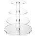 Utenlid 4-Tier Stacked Party Cupcake and Dessert Tower - Clear Acrylic Cake Stand