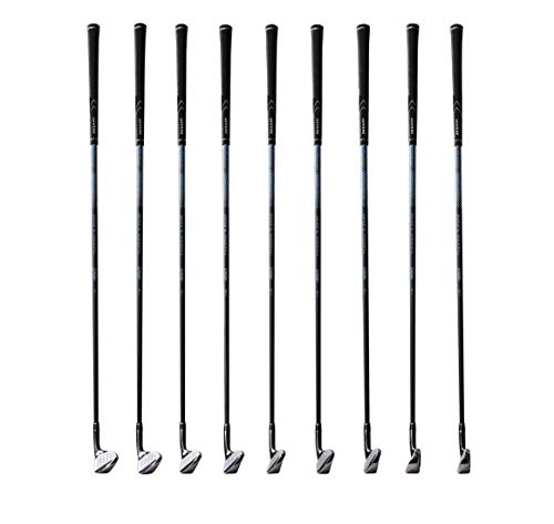 MAZEL Single Length Golf Club Irons Set 4-SW(9 Pieces) (Left, Graphite, Middle(SR))