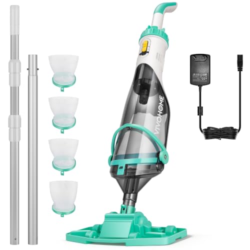 VIVOHOME Kabelloser Poolsauger mit 4 Feinfilter 60 Minuten Laufzeit