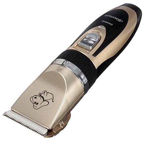 Pet Clipper, Umiwe Pet Dog Cat Hairdress Rechargeable Electronic Low Vibration Low Noise Pet Hair Trimmer Pet Scissors Dog Grooming Cutting Machine - Thumbnail 2
