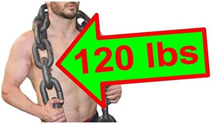 120-Pound Weightlifting Chain Set, Includes Carabiners and Leader Chains