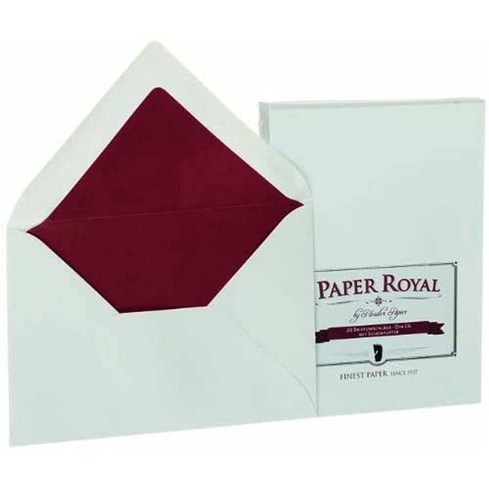 Rössler Papier 2031831170 - Paper Royal - Enveloppen pakket w. Sf., DIN C6, 20 stuks, ijsgrijs geribbeld