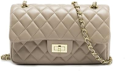 Women's Chain Quilted PU Leather Shoulder Bag