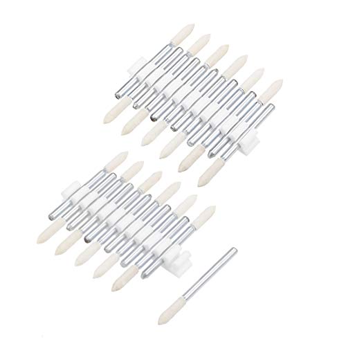 uxcell 24Pcs 3mm Wool Felt Mounting Point Tapered