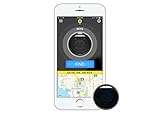 Pebblebee Key Finder Phone Finder Bluetooth Tracker with Replaceable Battery, 200 Feet Range, Amazon Alexa Integrated Skill, Stainless Steel, LED Light, Key Ring Included, Black