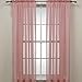 Rose Pink Sheer Window Panel Curtain (2) by Editex
