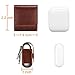 Fintie Case for AirPods 2&1, Premium PU Leather Magnet Closure Protective Portable Cover Skin with Metal Clasp and Keychain for AirPods 2&1, Brown
